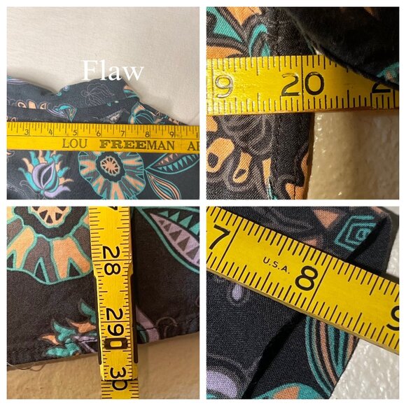 Molokai Surf Men's Medium  Wild Flower Button-Down Gray Floral Rayon Pocket - Picture 11 of 16